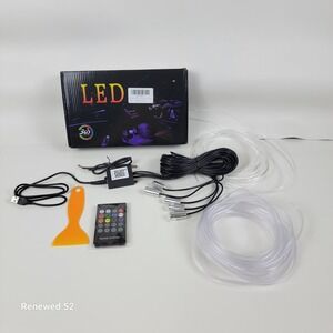 Jushope USB Car Interior LED Neon Lights Sync to Music RGB